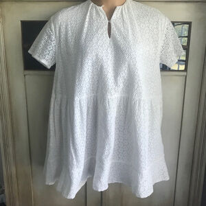 EUC COS Oversized Tiered Broderie Anglaise Dress | Size 2